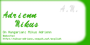 adrienn mikus business card